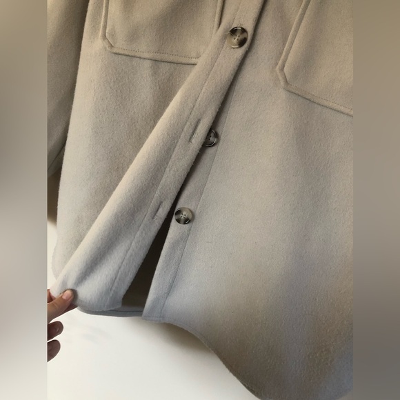 Ardene Cream Button-Up Shacket Jacket - Picture 4 of 7